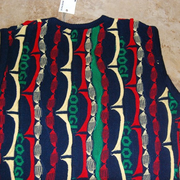 NWT Coogi Womens Multicolor Abstract Sleeveless Knitted Sweater Dress Size Large - Picture 8 of 10